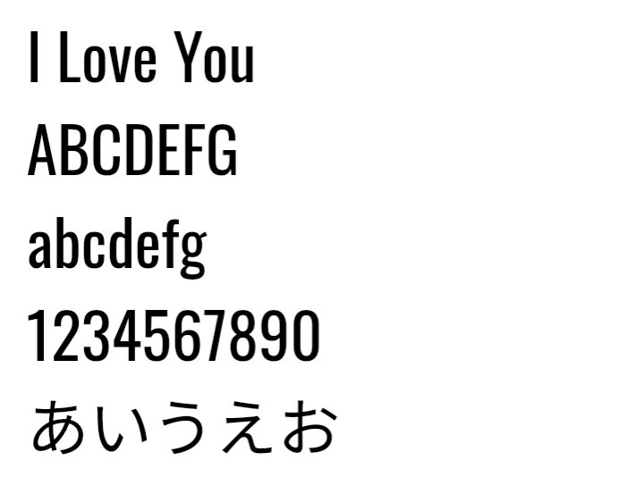Oswald,Clipchamp,font,フォント