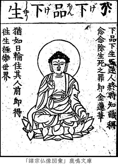 仏像,画像,阿弥陀如来,九品仏,下品下生