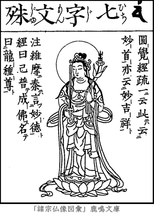 仏像,画像,七字文殊菩薩