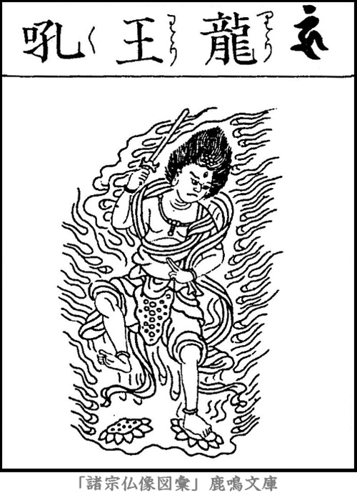 仏像,画像,竜王吼菩薩,五大力菩薩