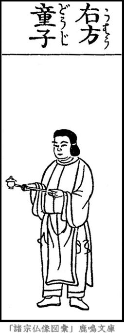 仏像,画像,右方童子