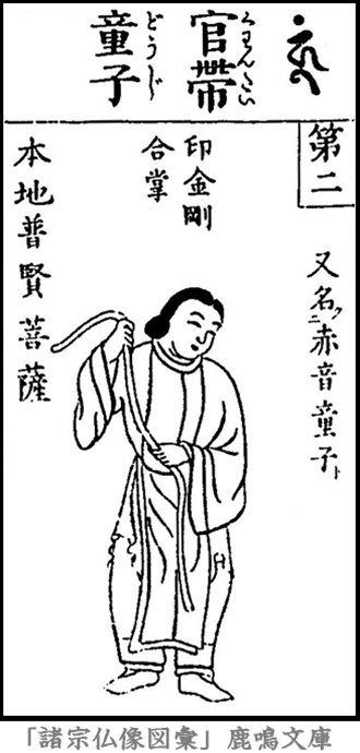 仏像,画像,官帯童子,弁財天十六童子