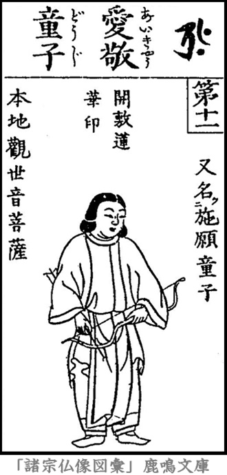 仏像,画像,愛敬童子,弁財天十六童子