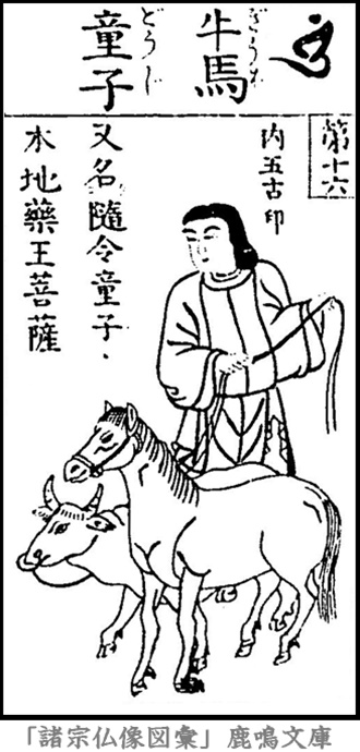 仏像,画像,牛馬童子,弁財天十六童子