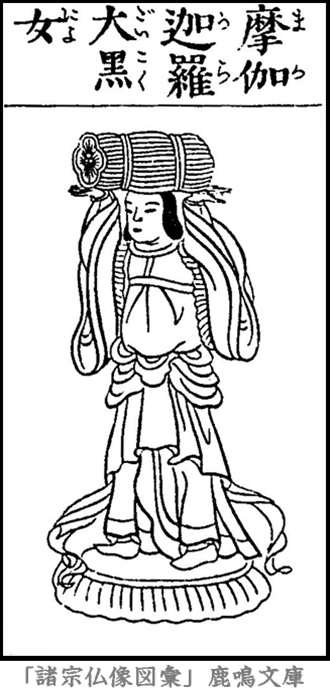 仏像,画像,摩伽迦羅大黒女