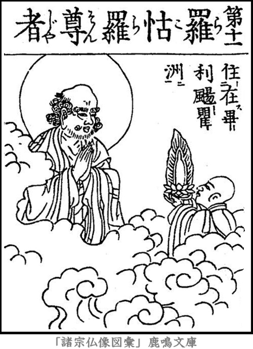 仏像,画像,囉怙羅尊者,十六羅漢