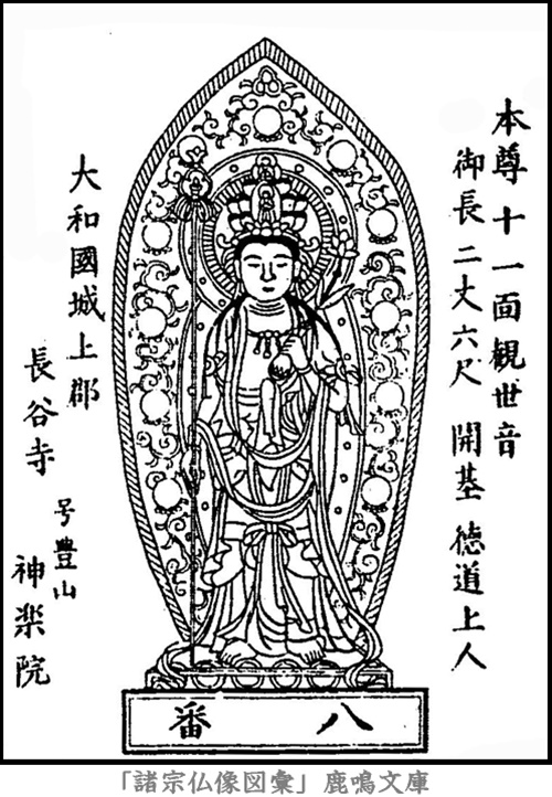 仏像,画像,十一面観音（西国霊場第８番札所長谷寺本尊）,十一面観音