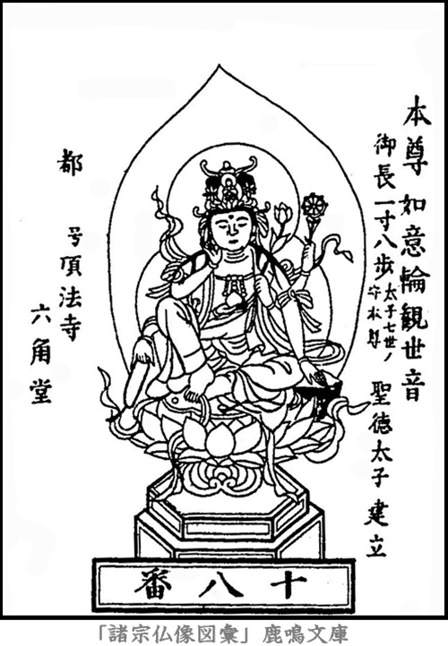 仏像,画像,如意輪観音（西国霊場第１８番札所六角堂本尊）,如意輪観音