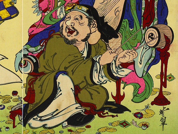 河鍋暁翠,巳年の福神遊,大黒天