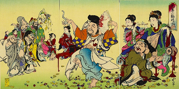 河鍋暁翠,巳年の福神遊